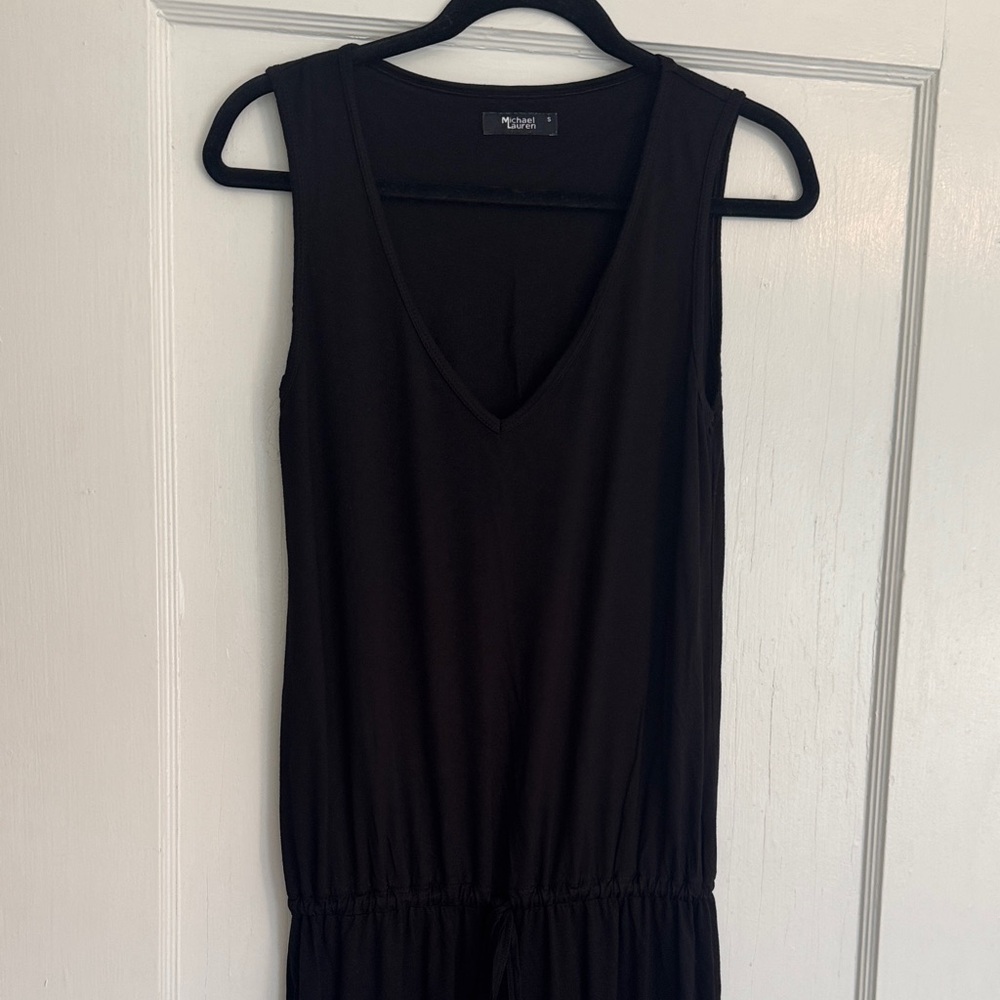 Michael Lauren Black V-Neck Jumpsuit